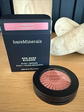 BareMinerals GEN NUDE BLONZER Blush + Bronzer Color Kiss Of Mauve NIB
